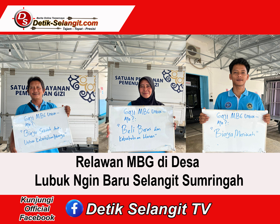 Relawan MBG di Desa Lubuk Ngin Baru Selangit Sumringah